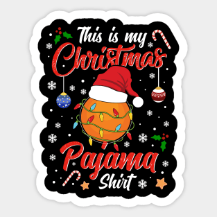 Funny Costume Family This is my Christmas Pajamas Ping Pong Sticker